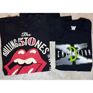 WWE The Rolling Stones Generation X‎ T-Shirt Graphic Tee Black XL
